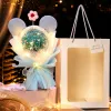A luminous Micron-shaped bouquet with a white hand-held gift bag for creative birthday gifts Specification image